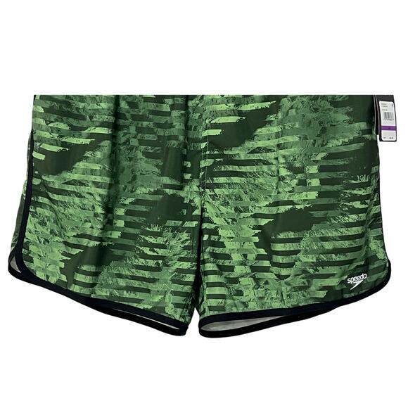 SPEEDO Board Shorts Men XXLarge Green UPF50+ Comfort Stretch Mesh Lining NWT - Picture 5 of 16
